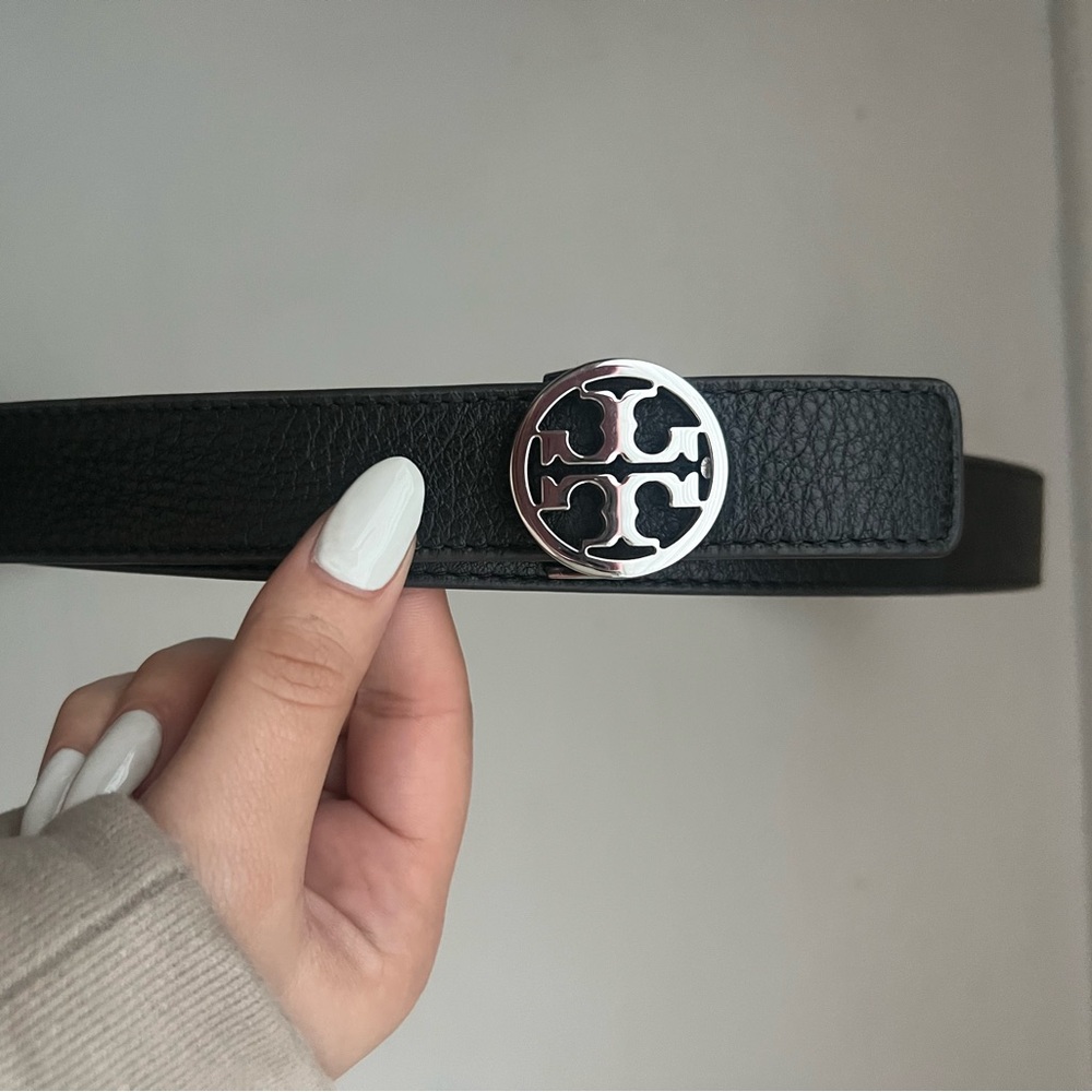 Tory Burch Logo Reversible Leather Belt Sz. L
